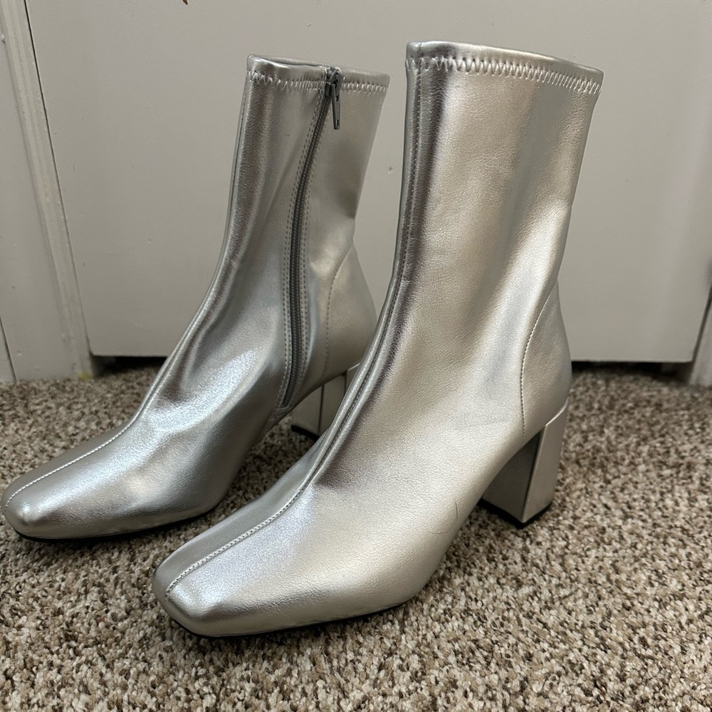 Target Silver Booties